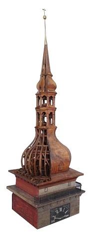 Model of the original tower of the Dean´s Church of the Assumption of the Virgin Mary in Most